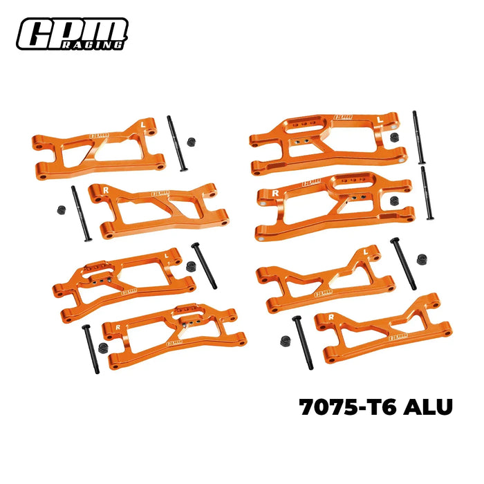 GPM Front + Rear (Upper & Lower) Suspension Arms for Traxxas Mini XRT 1/16 (Alu)