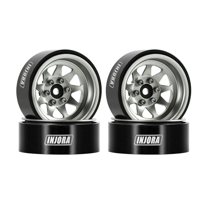 INJORA -4.05mm Offset 1.3" 33.5x14.8mm Beadlock Crawler Wheels 1/24 1/18 (Steel) W1312