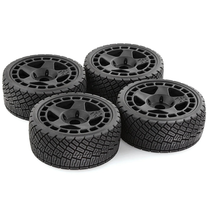 4PCS 100x40mm 1/8 1/7 Touring Drift Wheels Set (Plastic, Rubber)