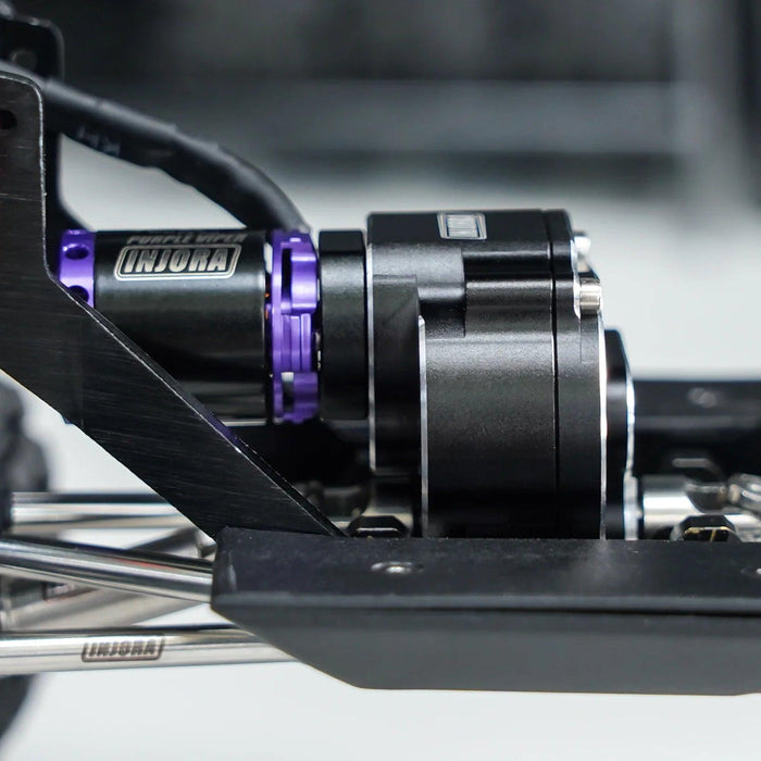 INJORA Transmission complète avec moteur brossé 180 48T pour Redcat Ascent-18 1/18 (Aluminium)