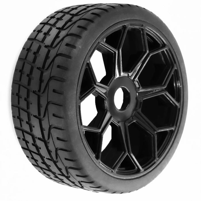 4PCS 2.9" 100x42mm 1/7 Touring/Drift Wheels Set (Plastic, Rubber)