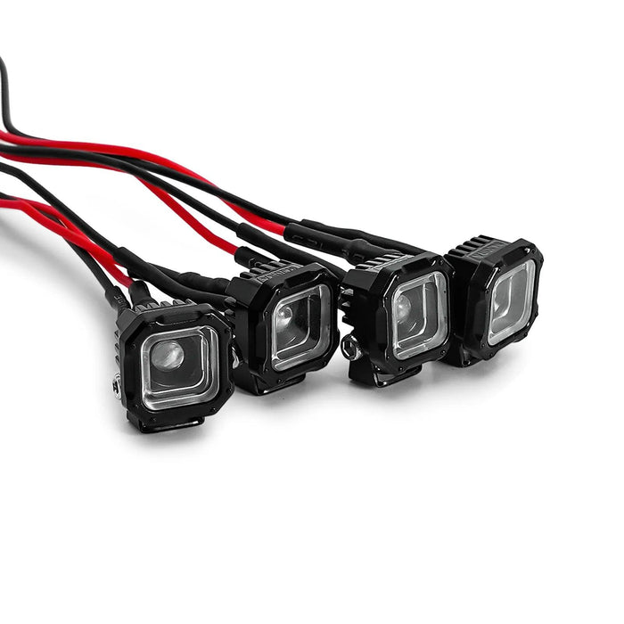 INJORA Lumières LED Carrées 1/18 1/24 (Blanc, Jaune)