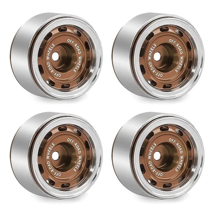 4PCS 0.7'' Negative Offset Wheel Rims for Axial SCX30 1/30 (Metaal)