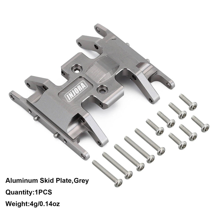 INJORA Skid Plate Transmission Mount for Axial SCX24 1/24 (Brass/Aluminum)