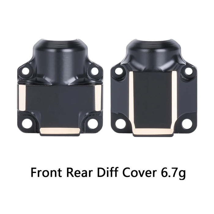 Steering Knuckles, Diff Covers & Rear Hub Weights for Axial SCX30 1/30 (Messing)