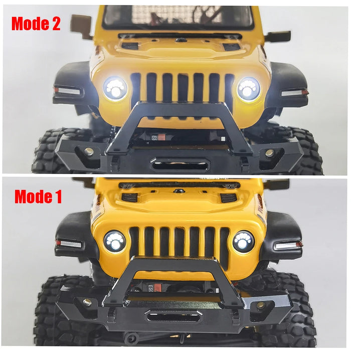 Front Petal Style LED Headlight for Axial SCX24 Jeep 1/24
