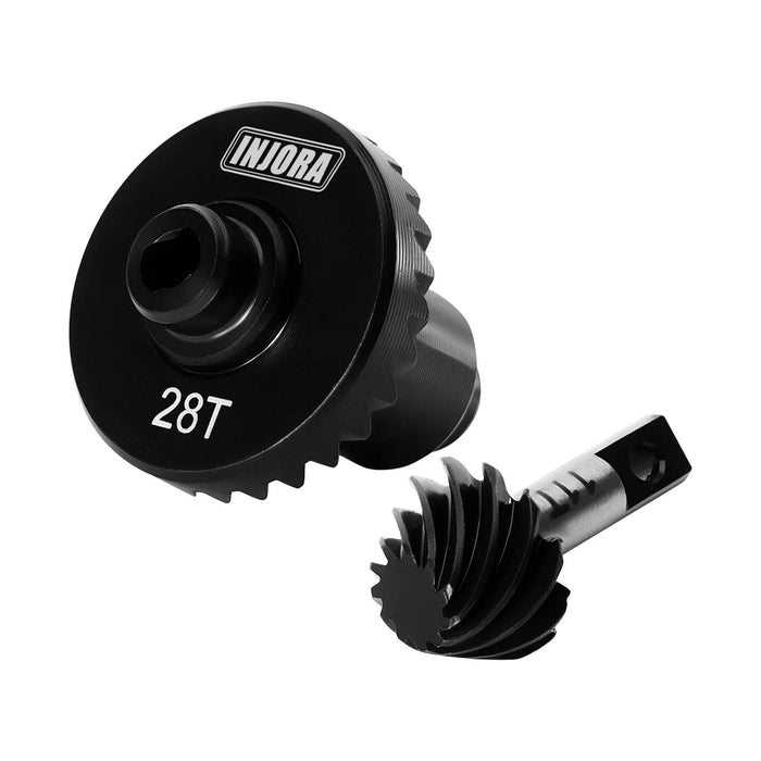 INJORA Ensemble d'engrenages d'essieu hélicoïdal pour HPI Venture18 CR18P 1/18 (Acier)