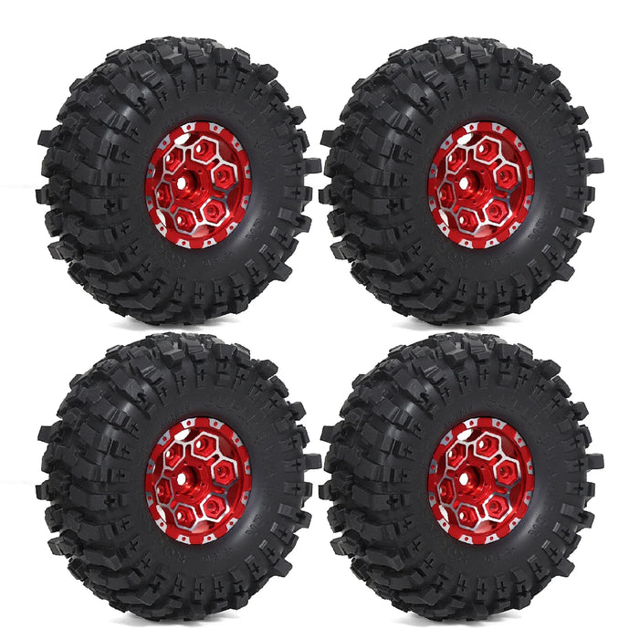 4PCS 1.9" 118x45mm 1/10 Crawler Beadlock Wheels Set (Metal, Rubber)