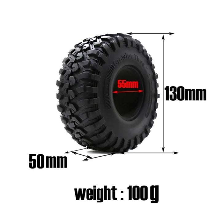 4PCS 2.2" 130x50mm 1/10 Crawler Tires (Rubber)