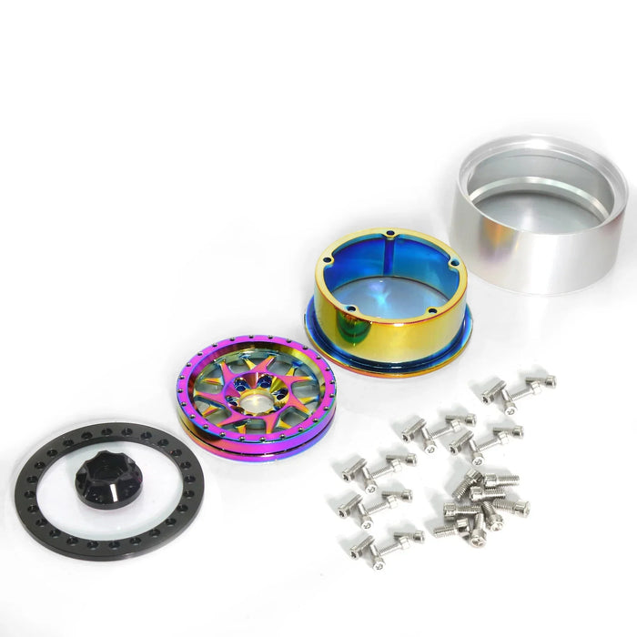 4PCS 2.2" 61.5x35mm 1/10 Crawler Beadlock Wheels (Metal)