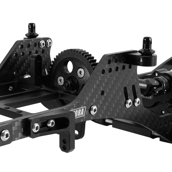 Front Mounted Transmission LCG Carbon Fiber Chassis Kit 1/10 Crawlers (INC-10F)