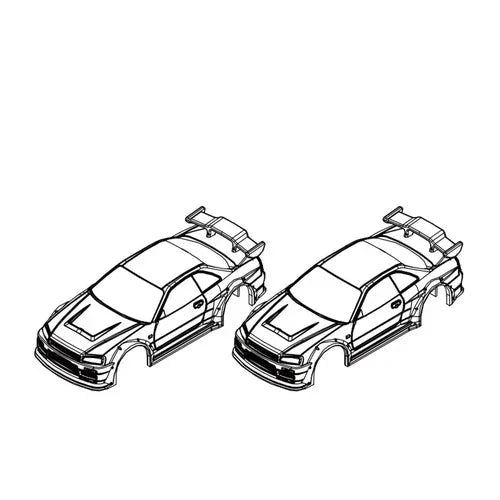 2PCS Body Shell for Turbo Racing 1/76 C64 760138