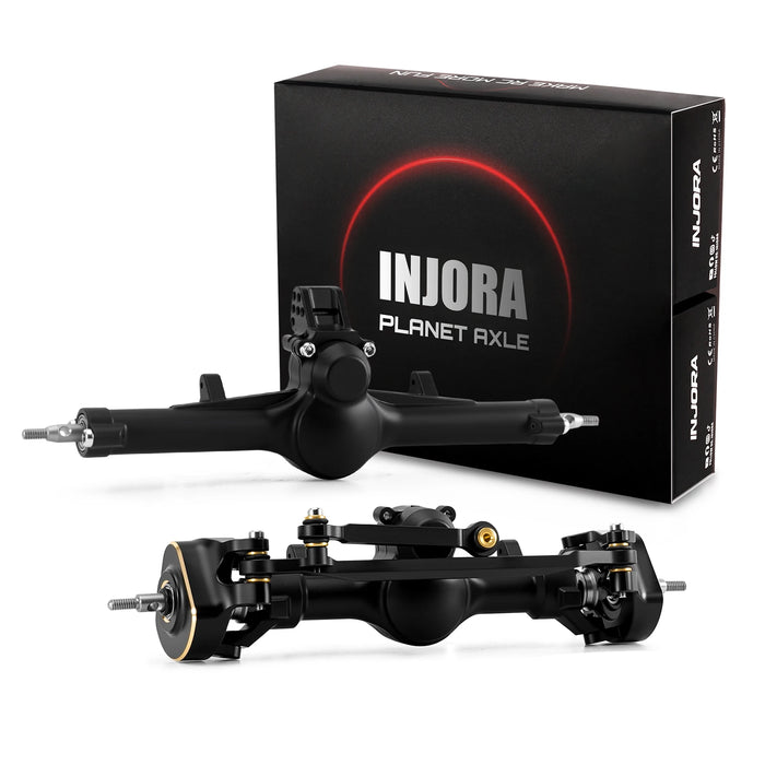 INJORA +4mm Planet Axles w/ Double Joint Shafts & Steering Knuckles for Axial SCX24 1/24