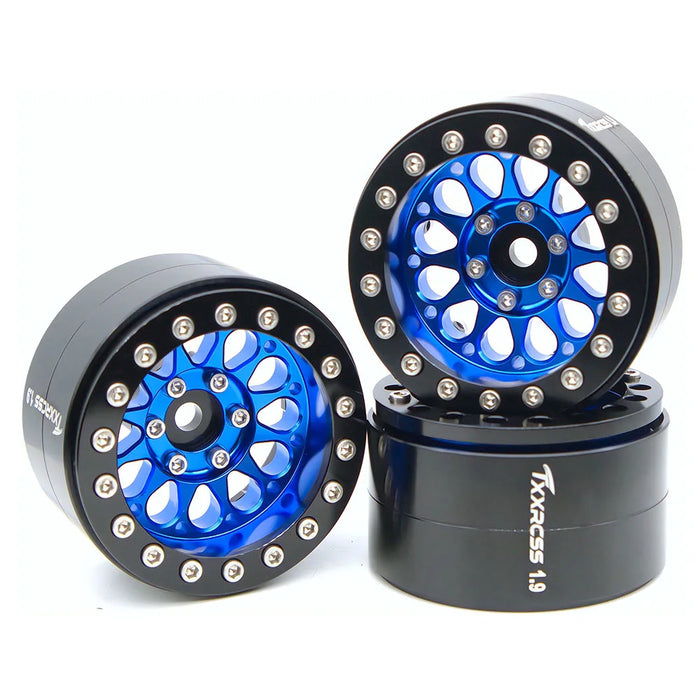 TxxRcss 4PCS 1.9" 55x31 mm Beadlock Wheels Rims 1/10
