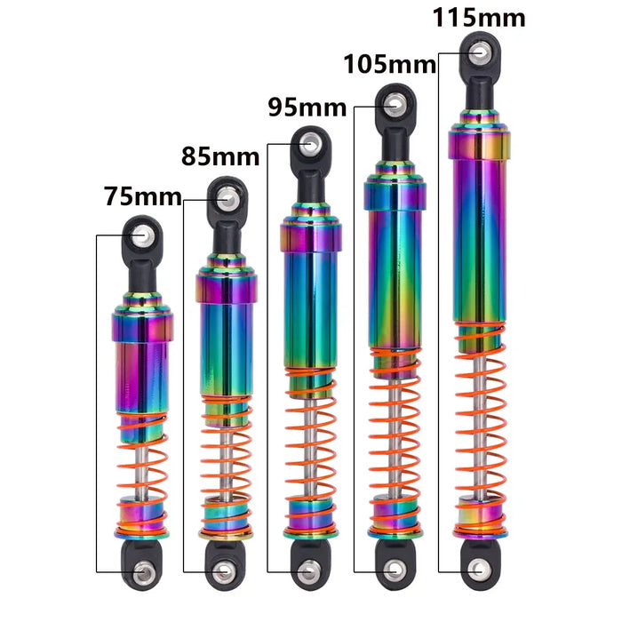2PCS 75-115mm Shocks w/ Offset Shock Cap for SCX10 TRX4 Capra (Alu)