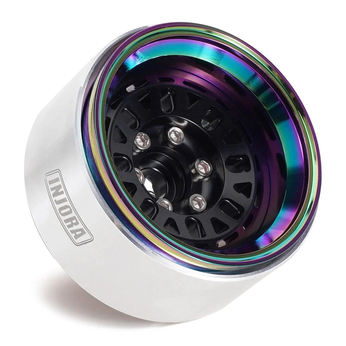 INJORA -10mm Offset 1.9" 52.5x29mm 1/10 Crawler Beadlock Wheels (Aluminium)