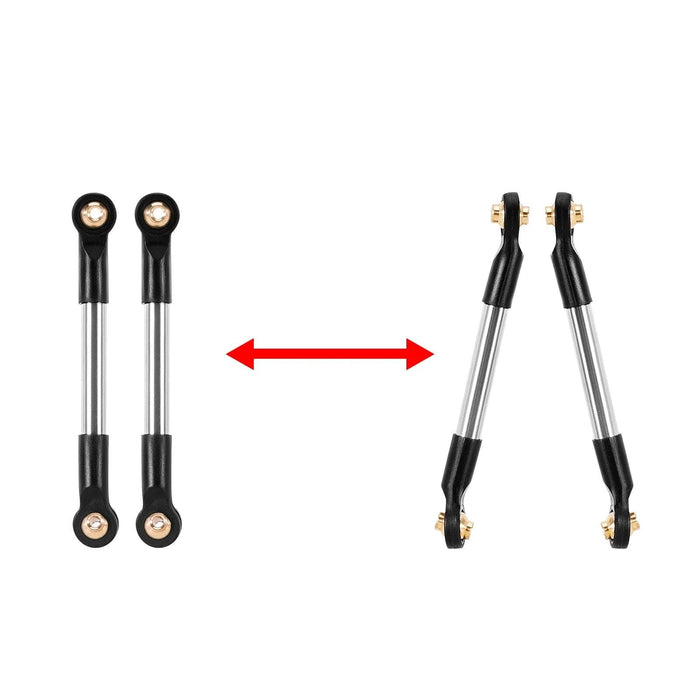 INJORA Liens de châssis à haute garde au sol pour FMS FCX24M 1/24 (RVS)
