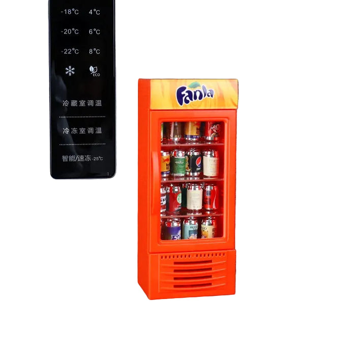 Mini Simulation Cola Refrigerator Model Decoration 1/10