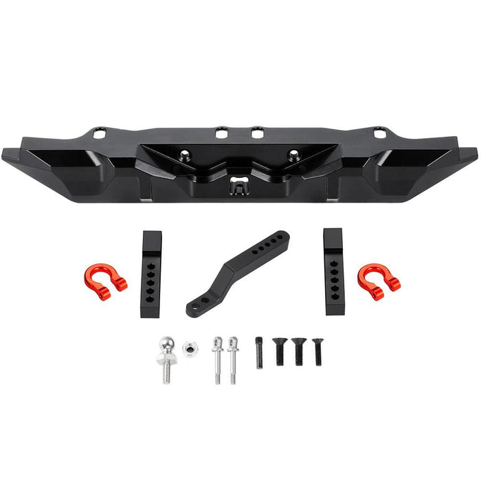 Rear Bumper with LED, Tow Hook, Tire Holder for Traxxas TRX-4 1/10 (Aluminium)