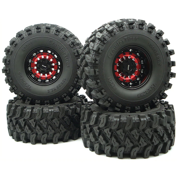 TxxRcss 4PCS 2.2" 136x55mm Beadlock Wheel Set 1/10 (Alu)