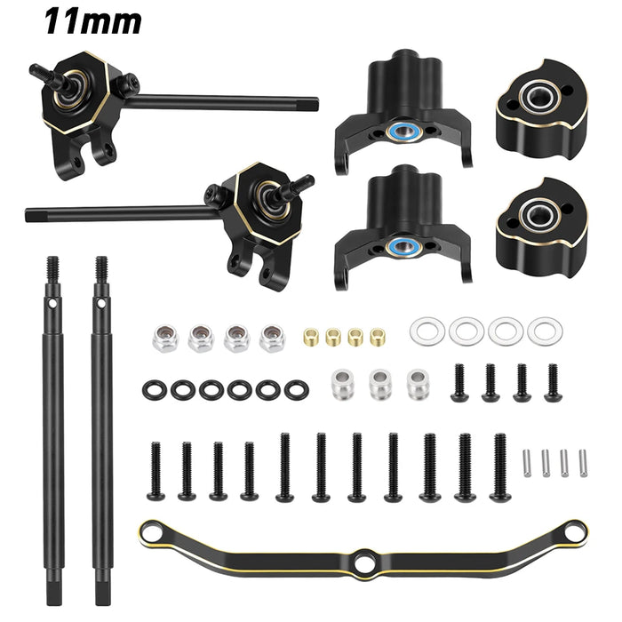 C-hubs, poids, kit d'élargissement de biellette de direction CVD pour Traxxas TRX-4M 1/18 (Metaal)