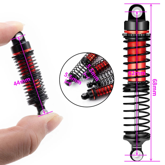 Vorder- und Hintere Stoßdämpfer für Traxxas Latrax Teton 1/18 (Alu)