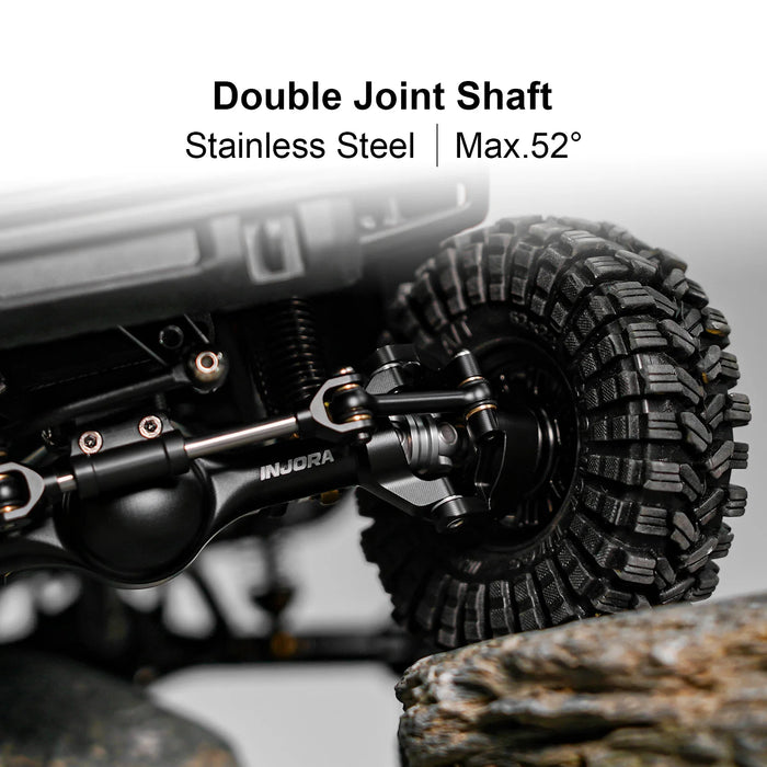 INJORA +7mm Planet Axles w/ Double Joint Shafts & Hydraulic Steering for Traxxas TRX4M 1/18