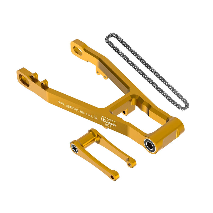 GPM Extend Swing Arm (+30mm) +Pull Rod+Chain for LOSI Promoto MX SM 1/4 (Alu)