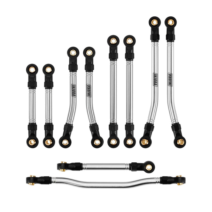 INJORA Ensemble de liens de garde au sol élevée et liens de direction pour HPI Venture18 1/18 (RVS)