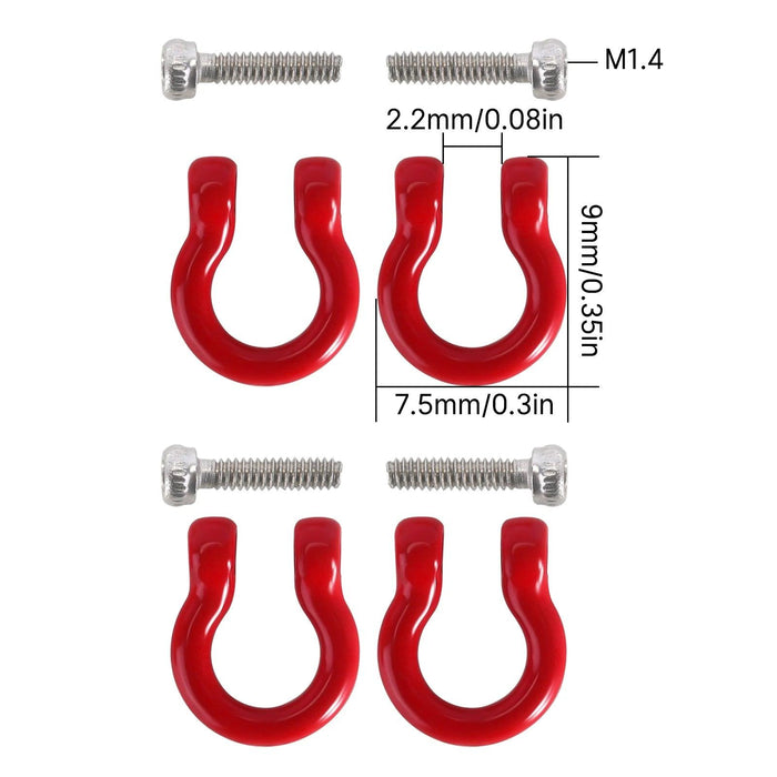 INJORA D Rings Tow Hooks with M1.4 Screws 1/18