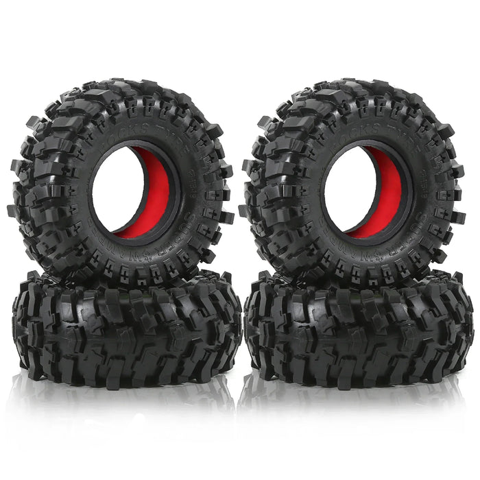 4PCS 1.9" 118x45mm 1/10 Crawler Tires (Rubber)