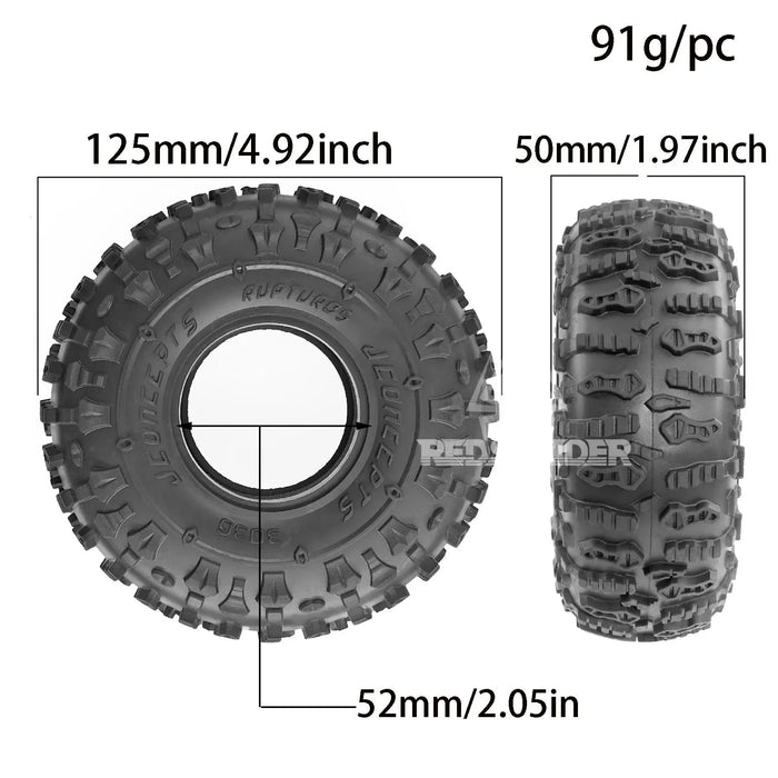 4PCS 1.9" 125x50mm 1/10 Crawler Tires (Rubber)