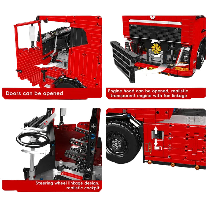 Mould King 19015 FH16 Pneumatic Tractor Truck & Trailer (4608 Stukken)