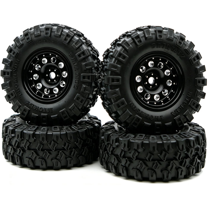 TxxRcss 4PCS 1.0" 52x19mm Beadlock Wheel Set  1/18/24 (Alu)