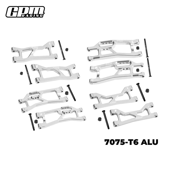 GPM Front + Rear (Upper & Lower) Suspension Arms for Traxxas Mini XRT 1/16 (Alu)