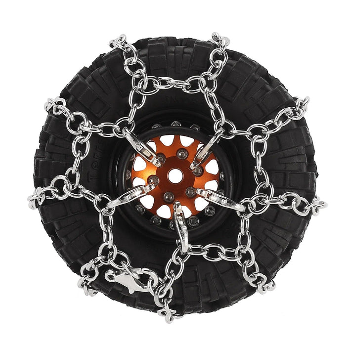 4PCS INJORA 1.0" 55-65mm 1/18 1/24 Crawler Tires Snow Chain