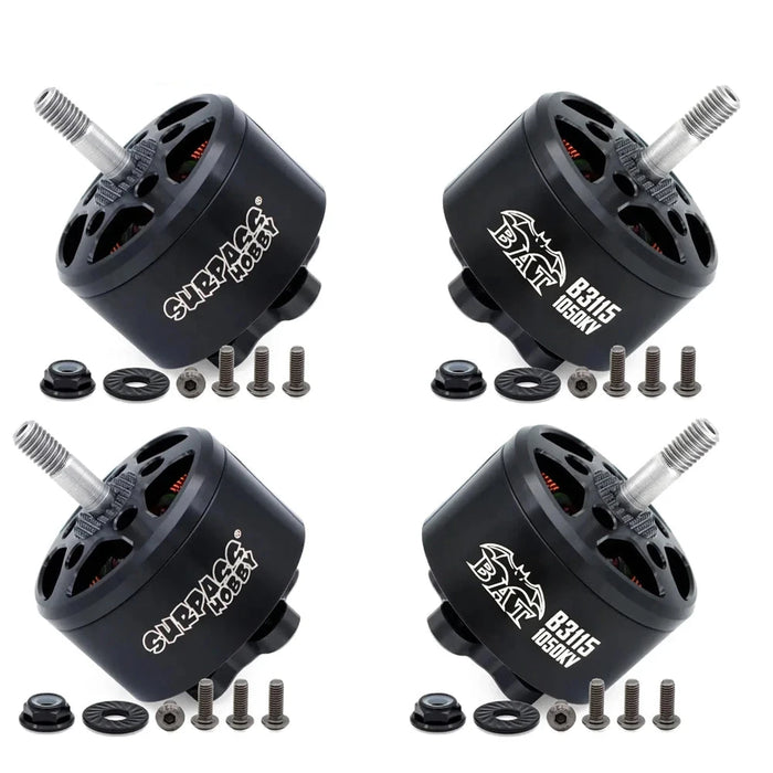 Surpass Hobby Bat B3115 900KV 5-8S CW, moteur sans balais, 4 pièces