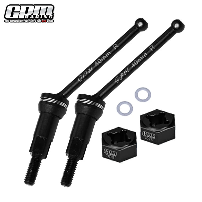 GPM Rear CVD Drive Shaft 40mm & Wheel Hex for ARRMA Mojave Grom 1/16 (Steel)