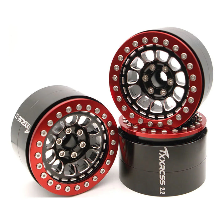 TxxRcss 4PCS 2.2" 61.5x40.5mm Beadlock Wheel Rims 1/10 (Alu)