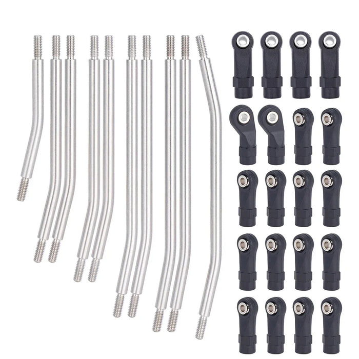 313/324mm Upper Lower Linkage Chassis Set for Axial SCX10 I, II 1/10 (Metaal)