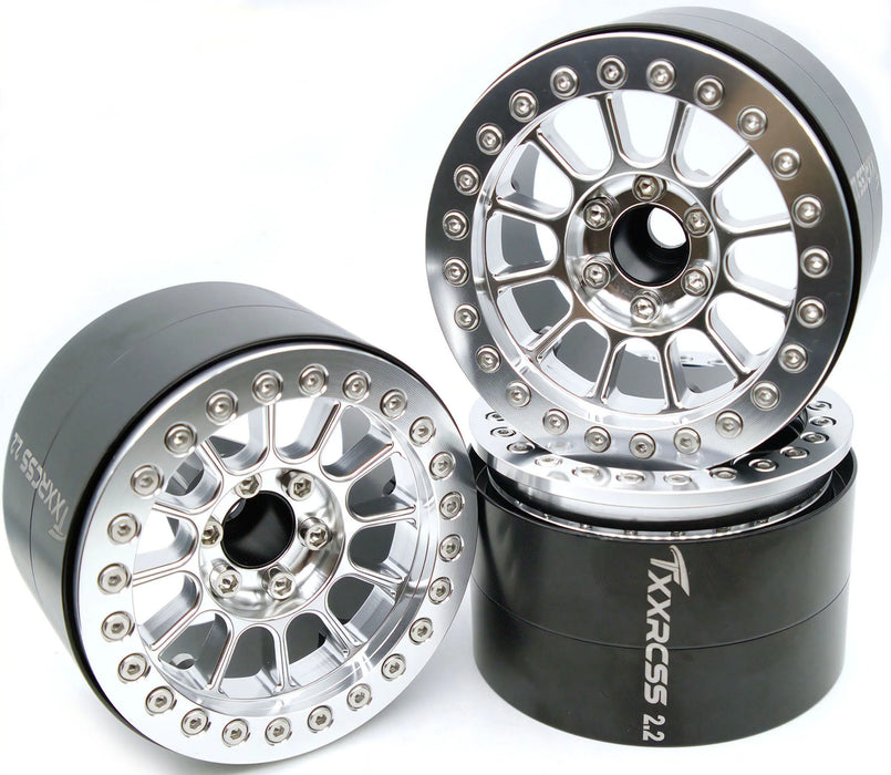 TxxRcss 4PCS 2.2" 61.5x40.5mm Beadlock Wheel Rims 1/10 (Alu)