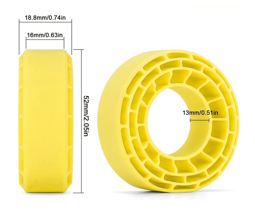 4PCS INJORA 1.0" 56-58x24mm Inserts de pneus en caoutchouc silicone