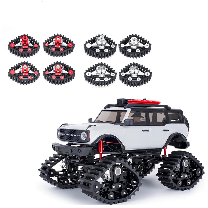 4PCS Snow Track Tires for Axial SCX24 1/24