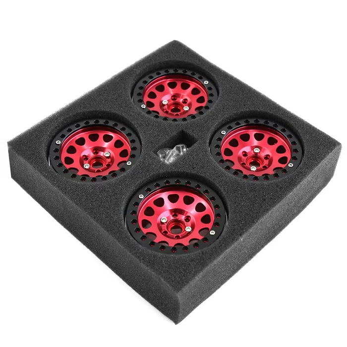 4PCS 2.2" 65x35mm 1/10 Crawler Beadlock Wheels Set (Metal)