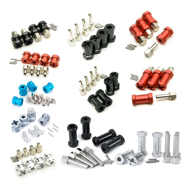 12mm Verlängerter Sechskantadapter 15/20/25/30mm 1/10 (Alu)