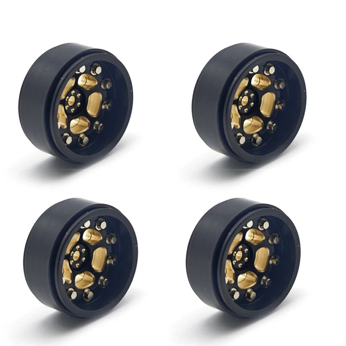 4PCS 0.7'' Beadlock Wheel Rims for AXIAL SCX30 1/30 (Messing)