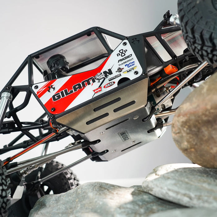 Essieu, plaque de protection de châssis pour Axial AXP8 Gilamon 2.2 1/8 (RVS)