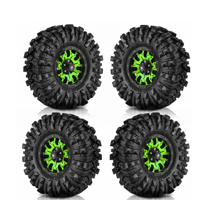 4PCS 1.9" 110x38mm 1/10 Crawler Beadlock Wheels Set (Metaal, Rubber)