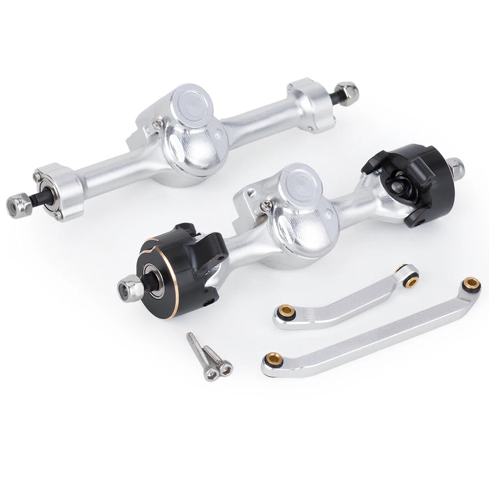 Front Rear Axle+Brass Knuckles for Axial SCX30 1/30 (Alu)