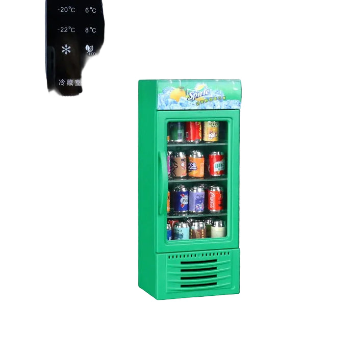 Mini Simulation Cola Refrigerator Model Decoration 1/10